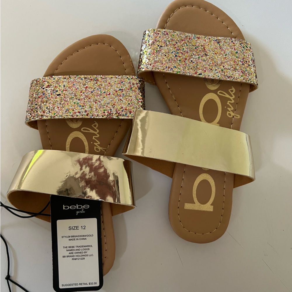 NWT bebe girls sandals. Never worn